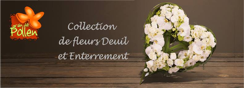 Collection fleurs de deuil et enterrement